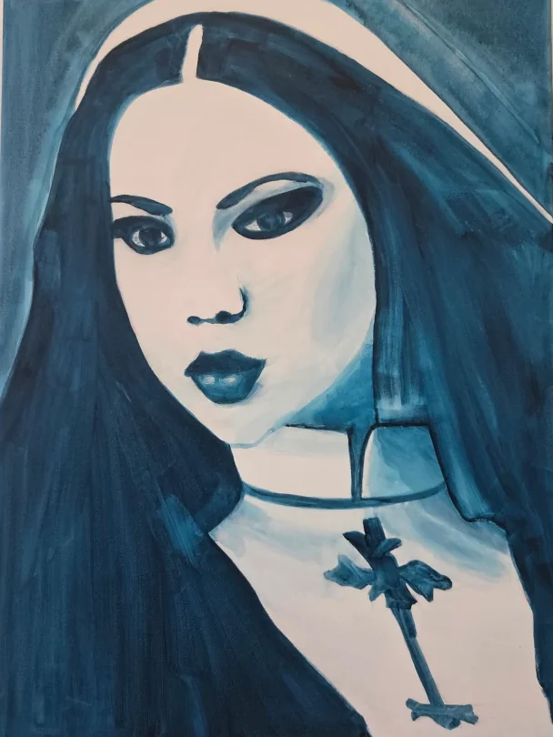 Pia
„Acrylgemälde von Günter Huber, Zone7Art, 60x80cm, Blautöne Farbmischung, Kößlarn“